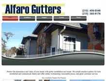 Tablet Screenshot of alfaroseamlessgutters.com